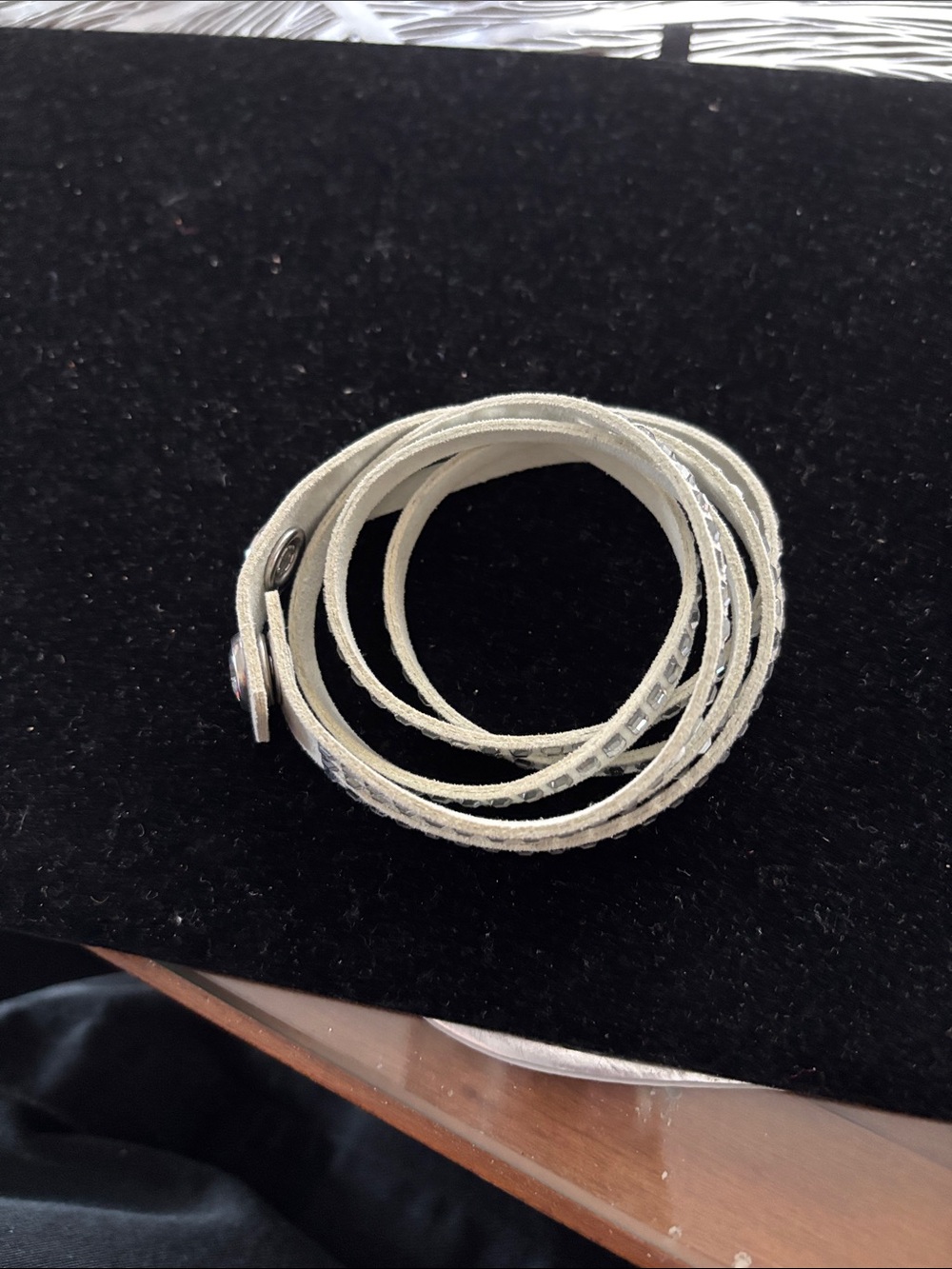 Touchstone Crystal White Multi-Strand Wrap Bracelet